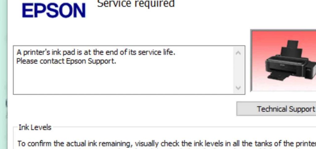 爱普生L130打印机故障灯交替闪废墨清零软件下载方法教程